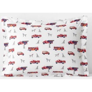 Company Kids Fireman'S Best Friend Organic Cotton Percale Standard Sham